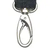 Metal Lobster Clip On A Black Lanyard