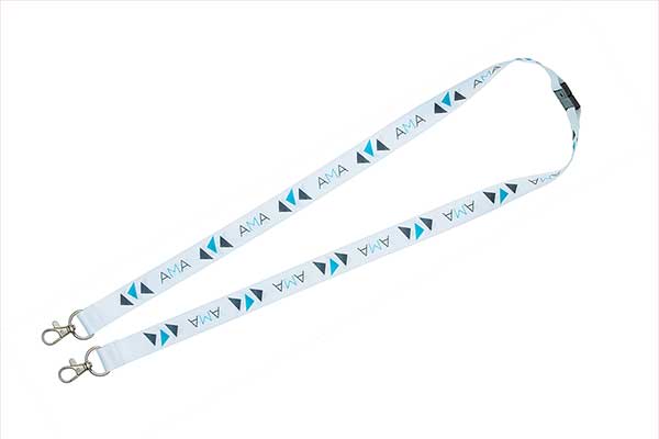 Full Colour Printed Double Clip Lanyard