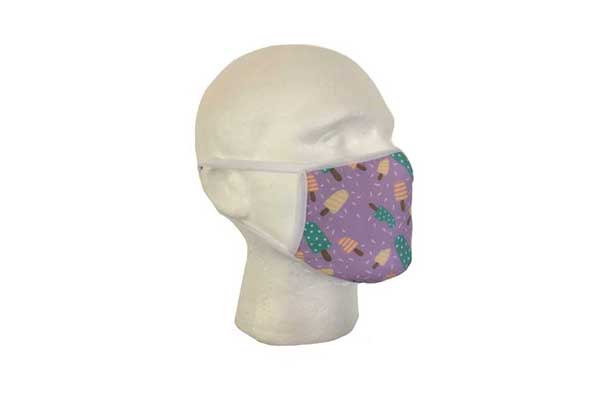 Ice Lolly Cloth Face Mask - Side View