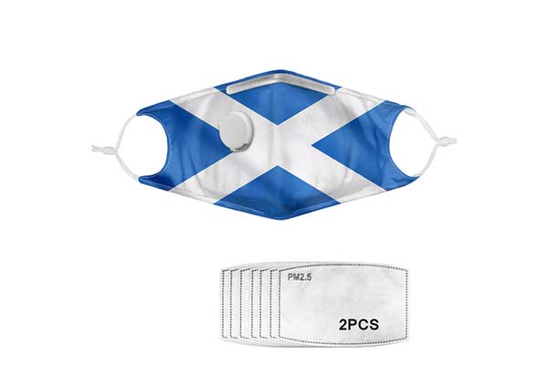 Saltire Cloth Face Mask + 2 Pm2.5 Filters
