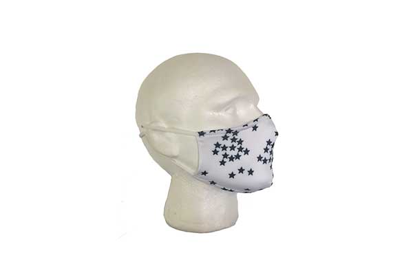 Stars Cloth Face Mask - Side View
